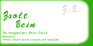 zsolt bein business card